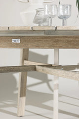Gartentisch Rives aus Akazienholz und Zement in Whitewash und Grau, 150x150x75 cm von Venture Home – Bild 16