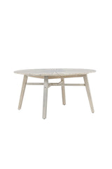 Gartentisch Rives aus Akazienholz und Zement in Whitewash und Grau, 150x150x75 cm von Venture Home – Bild 3