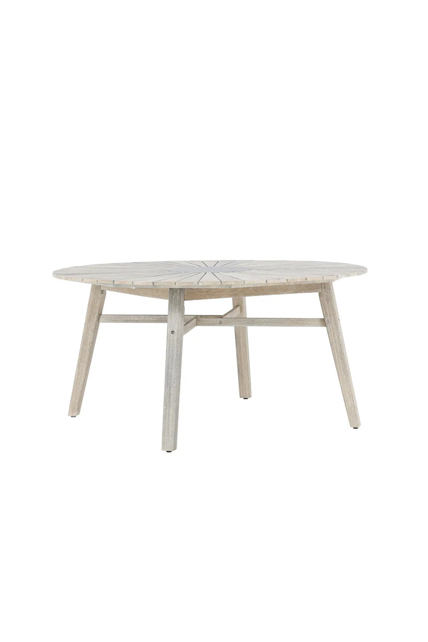 Gartentisch Rives aus Akazienholz und Zement in Whitewash und Grau, 150x150x75 cm von Venture Home – Bild 3