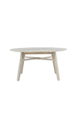 Gartentisch Rives aus Akazienholz und Zement in Whitewash und Grau, 150x150x75 cm von Venture Home – Bild 4