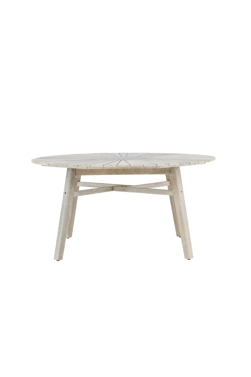 Gartentisch Rives aus Akazienholz und Zement in Whitewash und Grau, 150x150x75 cm von Venture Home – Bild 4