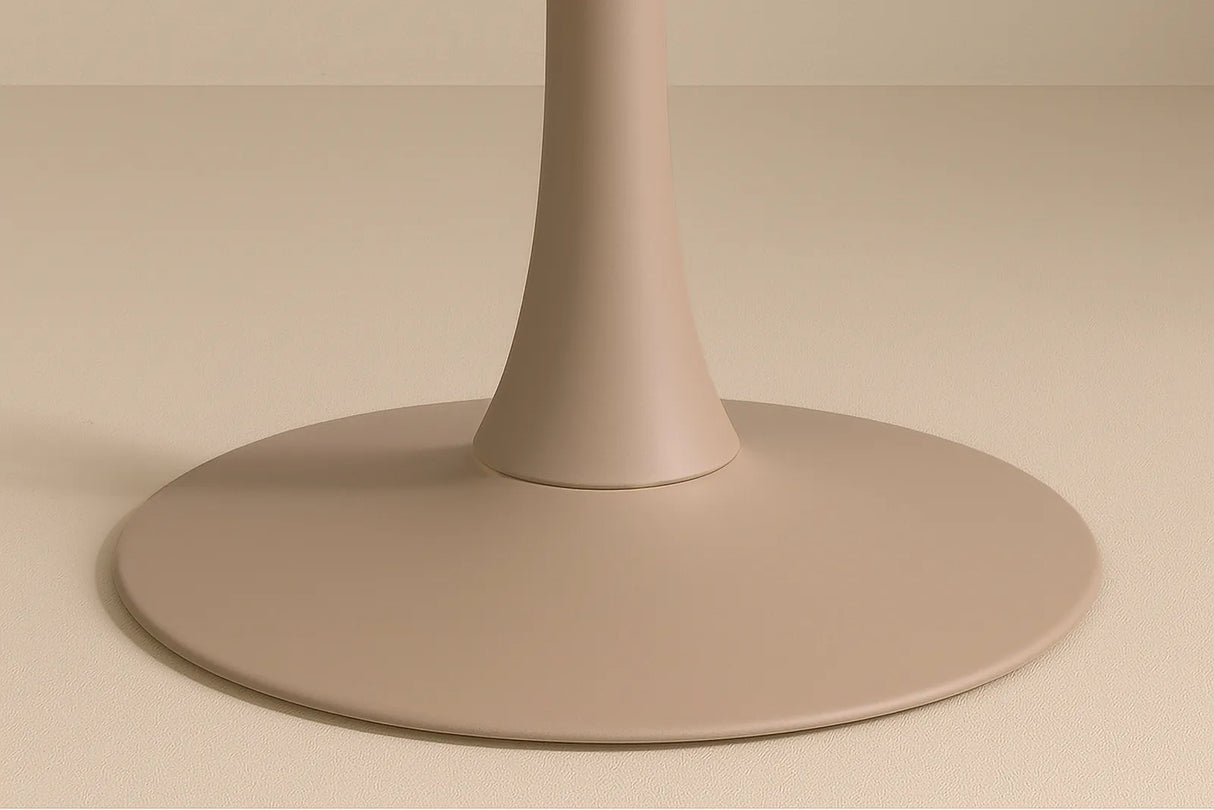 Glade Runder Esstisch Stahlrahmen / MDF Beige Lackierung 100x75 cm von Venture Home – Produktbild 4