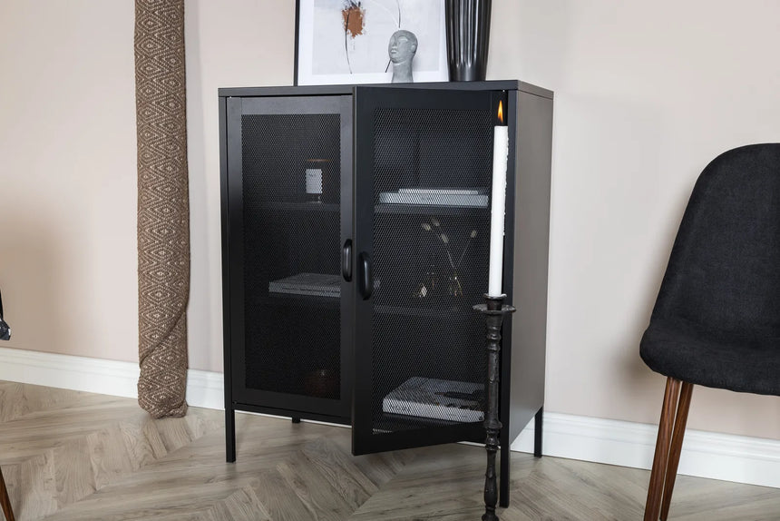 Kommode Misha aus Stahl in schwarz, 40x80x101,5 cm von Venture Home – Bild 35