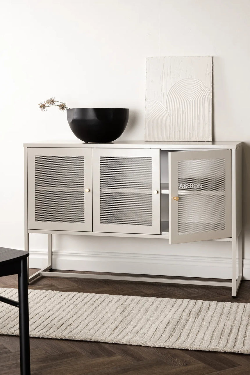 Kommode Piring aus Stahl in beige, 40x120x80 cm von Venture Home – Bild 16
