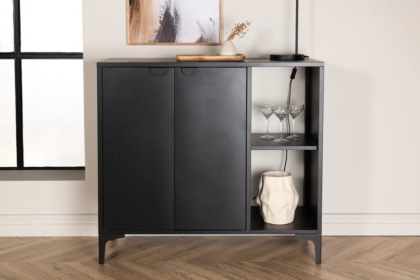 Kommode Piring in schwarz, 42x100x110 cm von Venture Home – Bild 32