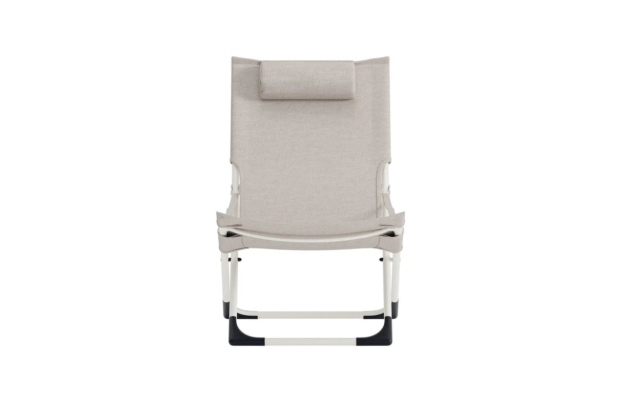 Liegestuhl Seville aus Stahl mit Bezug in Beige, faltbar von Venture Home – Bild 5