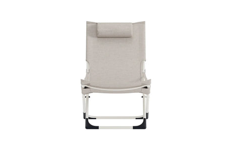 Liegestuhl Seville aus Stahl mit Bezug in Beige, faltbar von Venture Home – Bild 5