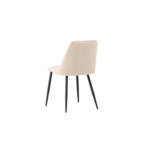 Nacht Esszimmerstuhl Schwarz / Beige Samt von Venture Home – Produktbild 10