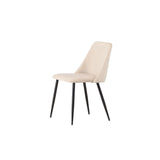 Nacht Esszimmerstuhl Schwarz / Beige Samt von Venture Home – Produktbild 7