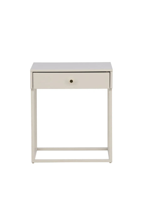 Nachtisch Bakal aus Stahl in beige, 43x41x50 cm von Venture Home – Bild 1
