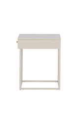 Nachtisch Bakal aus Stahl in beige, 43x41x50 cm von Venture Home – Bild 4