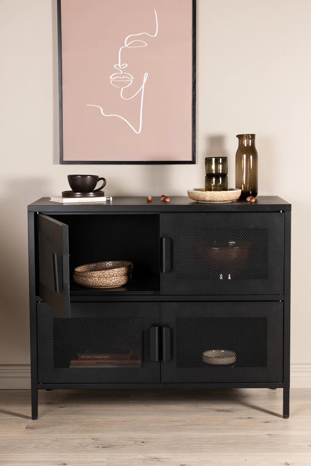 Nachtisch Bakal aus Stahl in schwarz, 90x40x75 cm von Venture Home – Bild 15