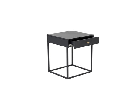 Nachttisch Bakal aus Stahl in schwarz, 41x43x50 cm von Venture Home – Bild 3