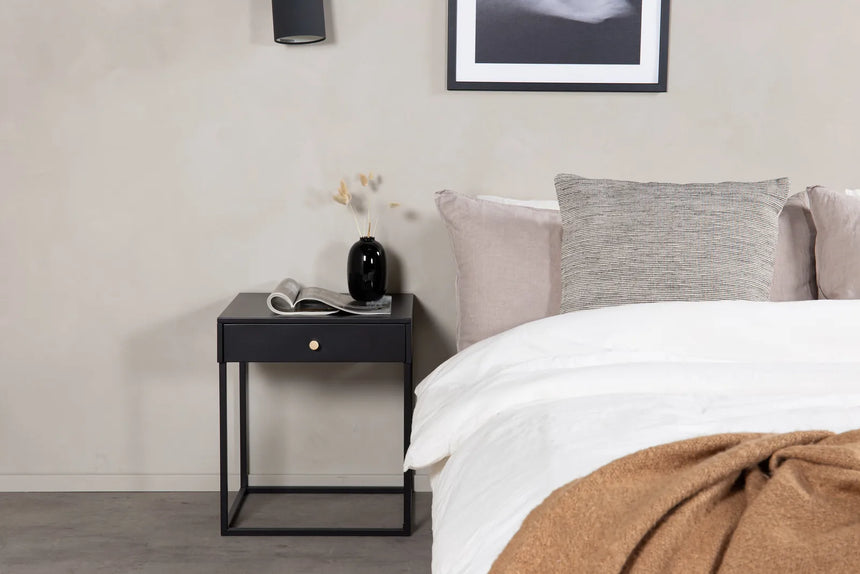 Nachttisch Bakal aus Stahl in schwarz, 41x43x50 cm von Venture Home – Bild 5