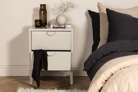 Nachttisch Piring aus Stahl in beige, 45x40x60 cm von Venture Home – Bild 30