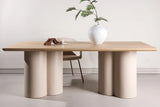Olivia rechteckiger Esstisch Beige / Whitewash 100x210 cm von Venture Home – Produktbild 2