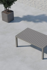 Outdoor Couchtisch Copacabana aus Aluminium in Braun, 120×70×45 cm von Venture Home – Bild 14