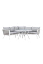 Outdoor Ecksofa-Gruppe Virya aus Aluminium in Weiss und grauem Geflecht inkl. Kissen von Venture Home – Bild 11