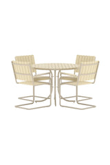 Outdoor Essgruppen-Set Holmsund aus Polywood und Stahl in Beige von Venture Home – Bild 1
