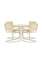 Outdoor Essgruppen-Set Holmsund aus Polywood und Stahl in Beige von Venture Home – Bild 1