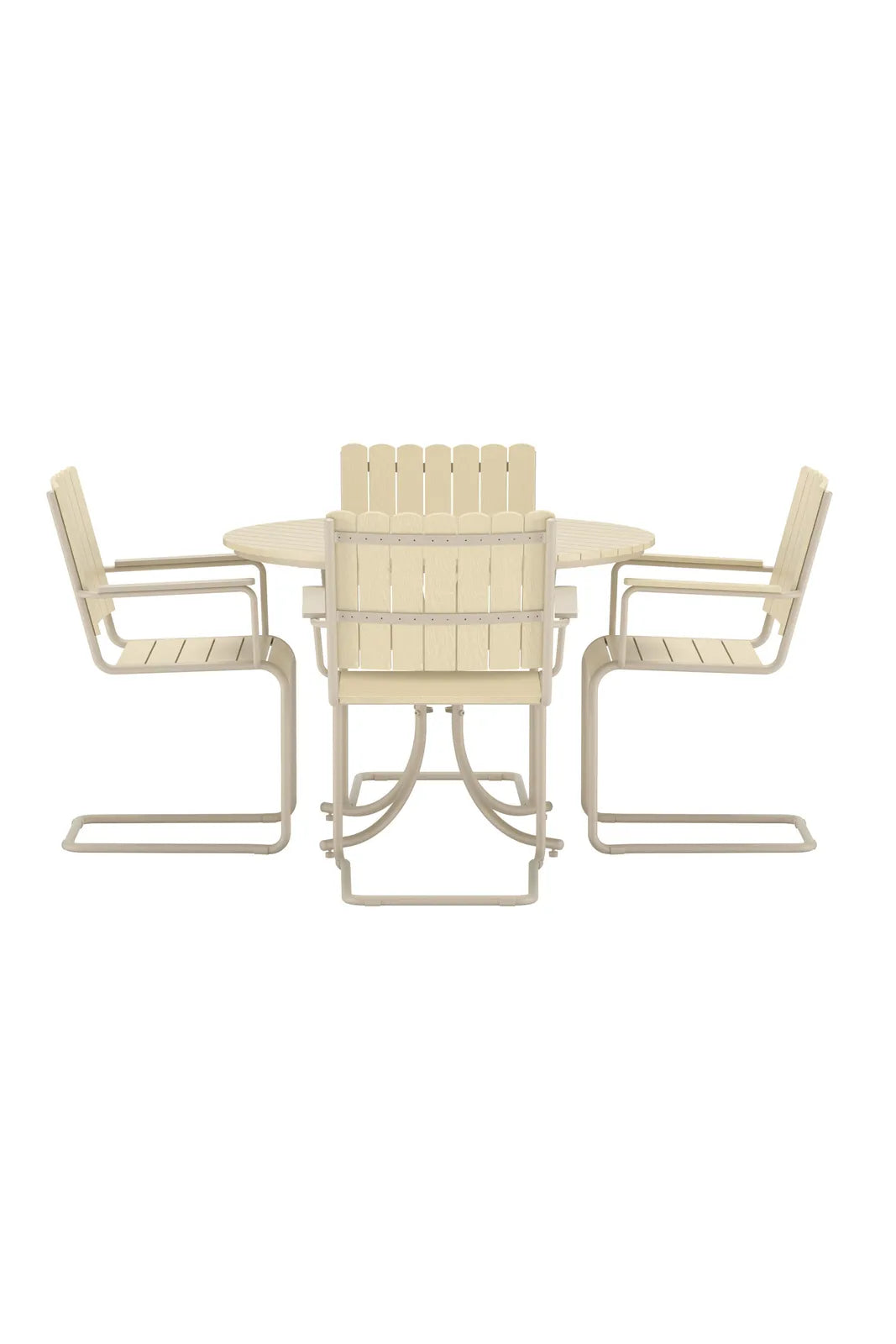 Outdoor Essgruppen-Set Holmsund aus Polywood und Stahl in Beige von Venture Home – Bild 2