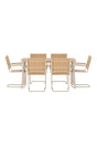 Outdoor Essgruppen-Set Holmsund aus Polywood und Stahl in Beige von Venture Home – Bild 1