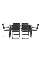 Outdoor Essgruppen-Set Holmsund aus Polywood und Stahl in Schwarz von Venture Home – Bild 1