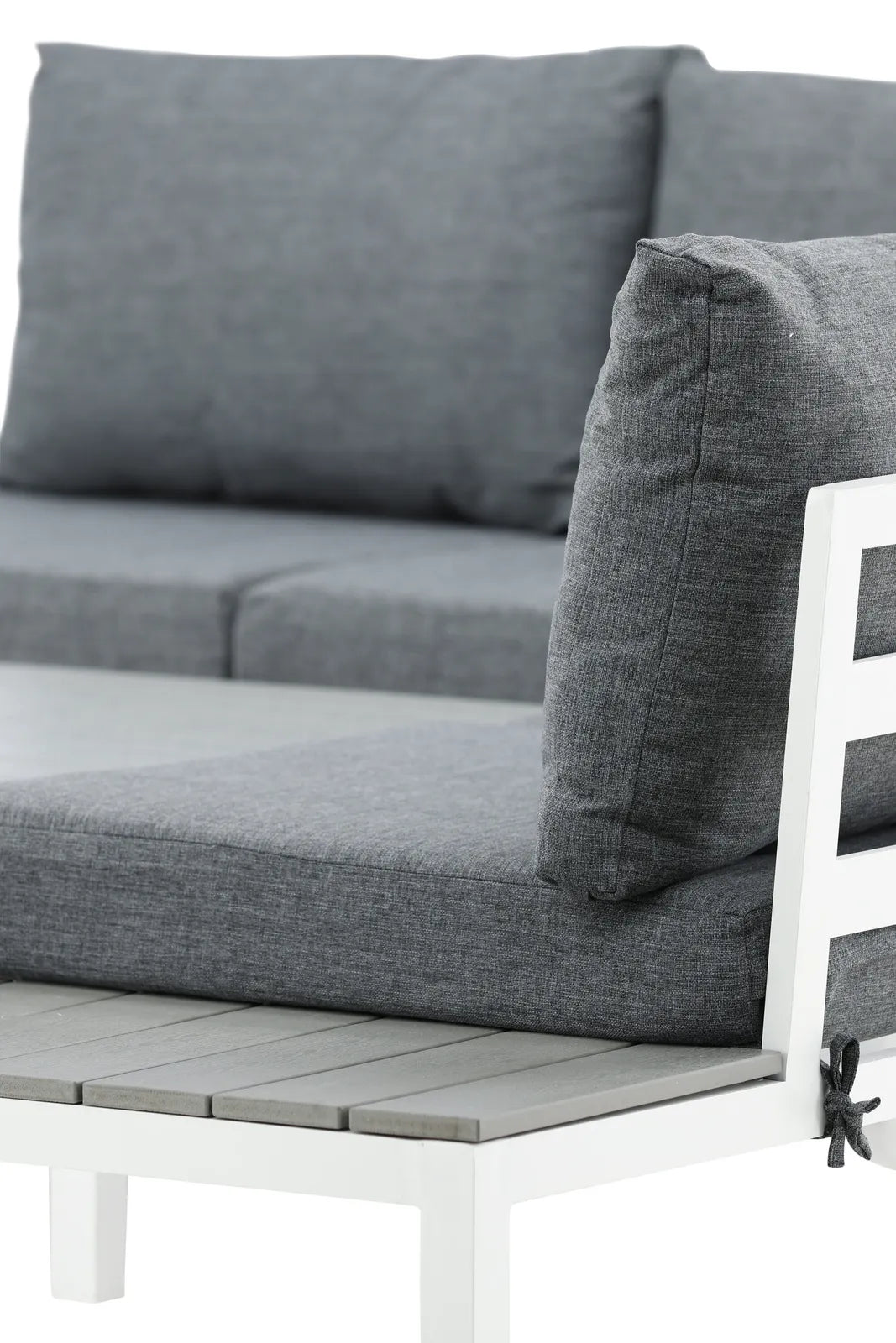 Outdoor Lounge-Eckgruppe Odense aus Aluminium und Aintwood in Weiss und Grau von Venture Home – Bild 13