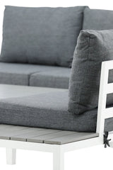 Outdoor Lounge-Eckgruppe Odense aus Aluminium und Aintwood in Weiss und Grau von Venture Home – Bild 13