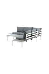 Outdoor Lounge-Eckgruppe Odense aus Aluminium und Aintwood in Weiss und Grau von Venture Home – Bild 2