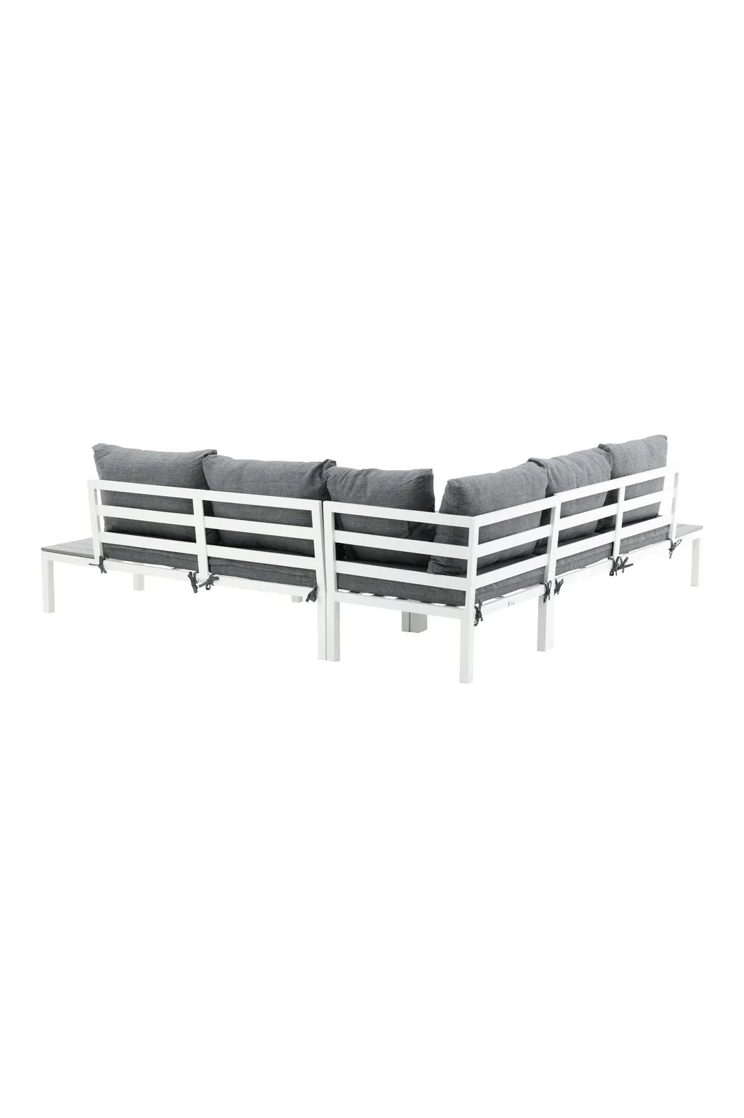 Outdoor Lounge-Eckgruppe Odense aus Aluminium und Aintwood in Weiss und Grau von Venture Home – Bild 5
