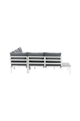 Outdoor Lounge-Eckgruppe Odense aus Aluminium und Aintwood in Weiss und Grau von Venture Home – Bild 7