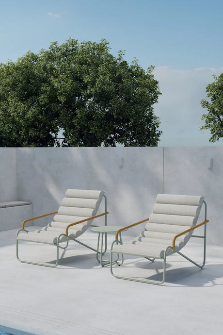 Outdoor Lounge-Set Ithaka aus Stahl und Polyester in Grün und Beige von Venture Home – Bild 4