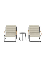 Outdoor Lounge-Set Ithaka aus Stahl und Polyester in Schwarz und Beige von Venture Home – Bild 1