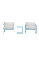 Outdoor Lounge-Set Messina aus Stahl in Hellblau und Beige von Venture Home – Bild 1