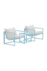 Outdoor Lounge-Set Messina aus Stahl in Hellblau und Beige von Venture Home – Bild 2