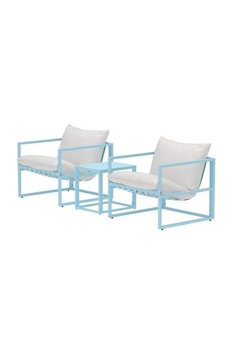 Outdoor Lounge-Set Messina aus Stahl in Hellblau und Beige von Venture Home – Bild 3