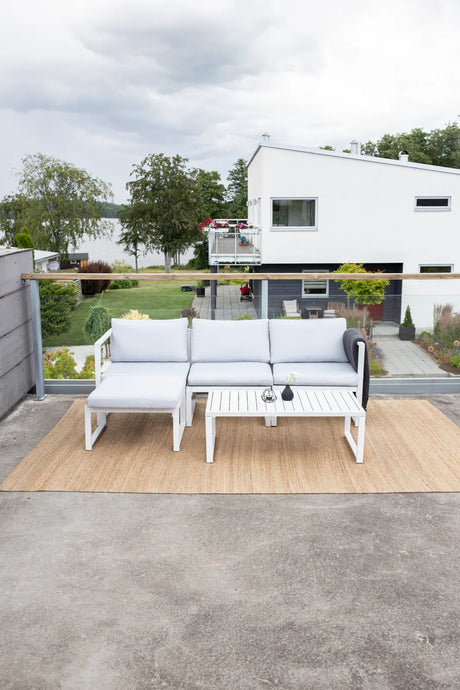 Outdoor Lounge-Set Salvador aus Aluminium in Weiss mit grauen Kissen von Venture Home – Bild 15