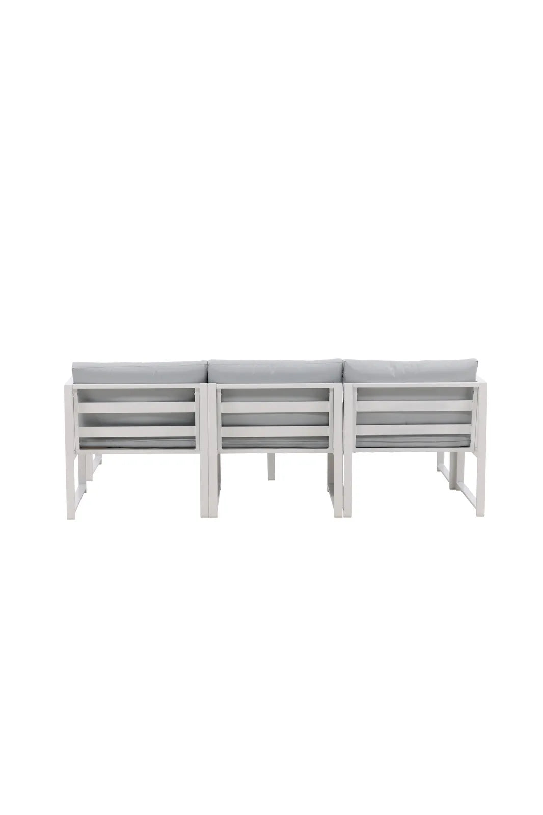 Outdoor Lounge-Set Salvador aus Aluminium in Weiss mit grauen Kissen von Venture Home – Bild 7