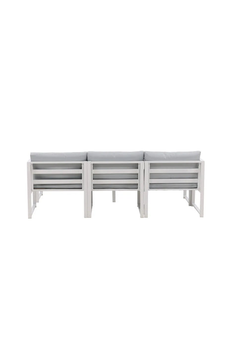 Outdoor Lounge-Set Salvador aus Aluminium in Weiss mit grauen Kissen von Venture Home – Bild 7