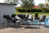 Outdoor Lounge-Set Spoga aus Aluminium mit Polyesterkissen in Schwarz/Grau von Venture Home – Bild 25