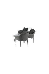 Outdoor Lounge-Set Spoga aus Aluminium mit Polyesterkissen in Schwarz/Grau von Venture Home – Bild 4