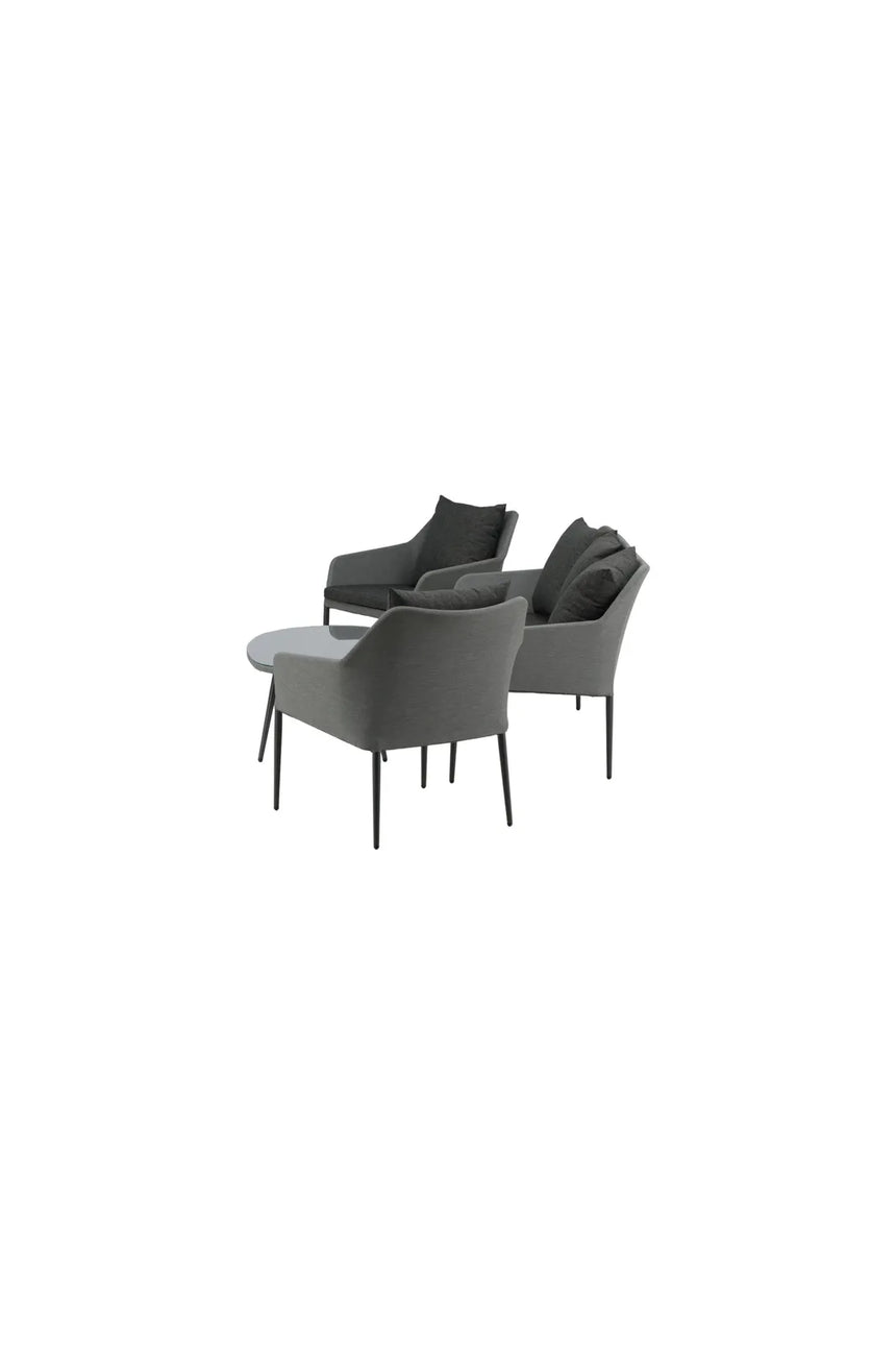 Outdoor Lounge-Set Spoga aus Aluminium mit Polyesterkissen in Schwarz/Grau von Venture Home – Bild 4