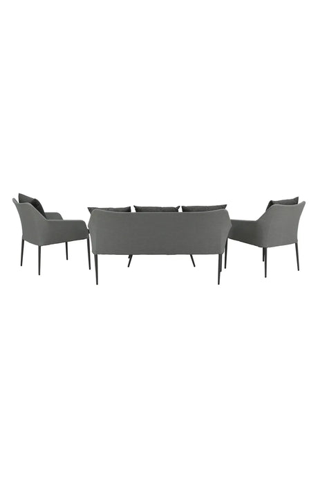 Outdoor Lounge-Set Spoga aus Aluminium mit Polyesterkissen in Schwarz/Grau von Venture Home – Bild 7