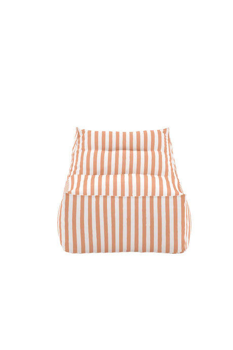 Outdoor Relaxbag Redang aus Olefin in Weiss und Pfirsich gestreift, ohne Pouf von Venture Home – Bild 1