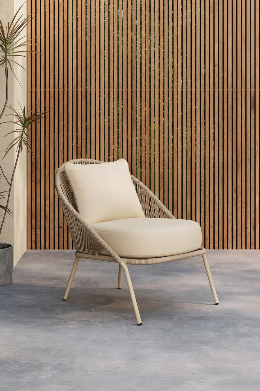 Outdoor Sessel Lindos aus Stahl und Polyester in Beige von Venture Home – Bild 13