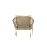 Outdoor Sessel Lindos aus Stahl und Polyester in Beige - ZEN ZONE Furniture