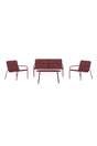 Outdoor Set Fourni aus Stahl und Polyester in Burgund von Venture Home – Bild 1