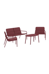 Outdoor Set Fourni aus Stahl und Polyester in Burgund von Venture Home – Bild 2