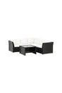 Outdoor Set Haiti aus schwarzem Geflecht mit weißen Kissen von Venture Home – Bild 12
